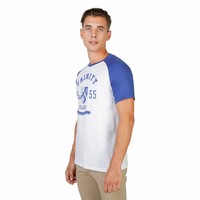 Männer T-Shirt von der Universität Oxford TRINITY-RAGLAN-MM - weiß / blau