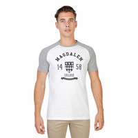 Männer T-Shirt von der Universität Oxford MAGDALEN-RAGLAN-MM - weiß / grau