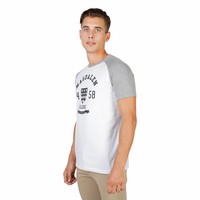 Männer T-Shirt von der Universität Oxford MAGDALEN-RAGLAN-MM - weiß / grau