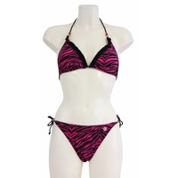 Triangelbikini met zebraprint