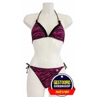 Triangelbikini met zebraprint