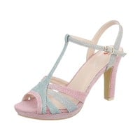 Damen High Heels mit Peeptoe - Pink