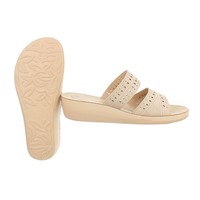 Damen Slipper mit ergonomischem Fußbett - beige