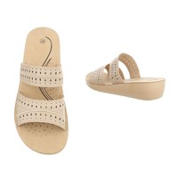 Damen Slipper mit ergonomischem Fußbett - beige