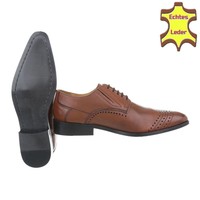 Leder Herren Businessschuhe - tan