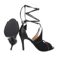 Damen Peeptoe - schwarz