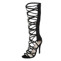 Damen Open Schuh - schwarz