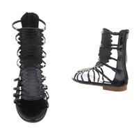 Damen Hohe Sandalen - schwarz