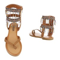Damen Sandalen - Kamel