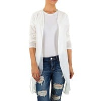 Damen Cardigan Gr. eine Größe - weiß