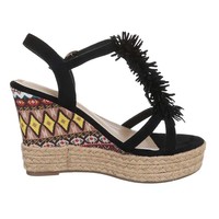 Damen Wedges-schwarz
