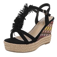 Damen Wedges-schwarz