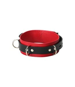Strict Leather Lederen roodzwarte halsband