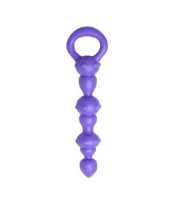 Easytoys Anal Collection Paarse Anaalbeads Met Ribbels En Noppen