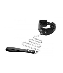 Strict Kunstleren Halsband + Riem