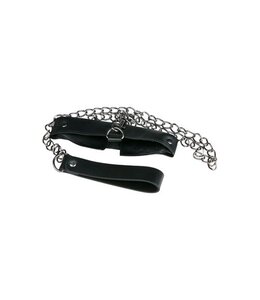 Ouch Halsband En Riem - Zwart
