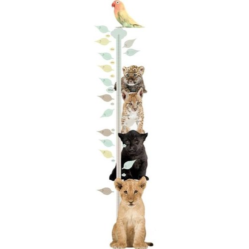 KEK Amsterdam Wall Sticker Safari Friends Growth Chart KEK Amsterdam Wall Sticker Safari Friends Growth Chart