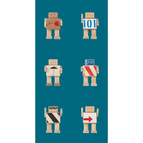 KEK Amsterdam Rijkswachters Robots wallpaper petrol KEK Amsterdam Rijkswachters Robots wallpaper petrol