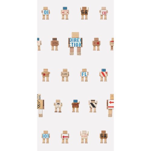 KEK Amsterdam Rijkswachters Robots wallpaper white small KEK Amsterdam Rijkswachters Robots wallpaper white small
