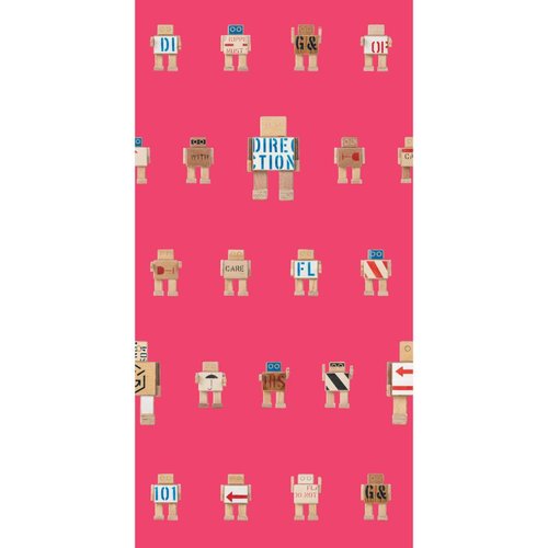 KEK Amsterdam Rijkswachters Robots wallpaper pink small KEK Amsterdam Rijkswachters Robots wallpaper pink small