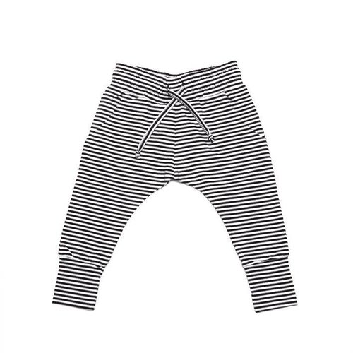 MINGO Slim Fit Jogger B/W Stripes broek MINGO Slim Fit Jogger B/W Stripes broek