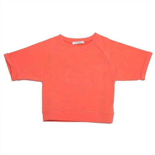 MINGO Cropped Sweater Deep Sea Coral trui MINGO Cropped Sweater Deep Sea Coral trui