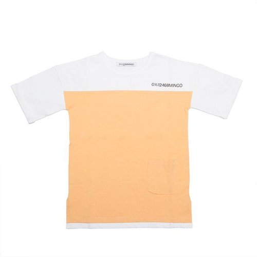 MINGO T-shirt Apricot White MINGO T-shirt Apricot White