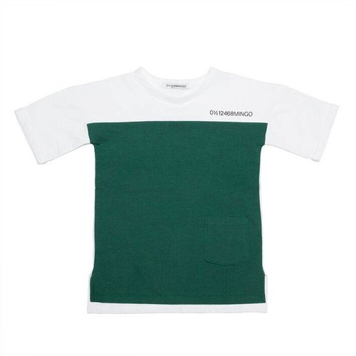 MINGO T-shirt Rain Forrest Green White MINGO T-shirt Rain Forrest Green White