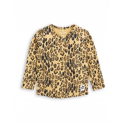 Mini Rodini Basic Leopard Grandpa shirt Mini Rodini Basic Leopard Grandpa shirt