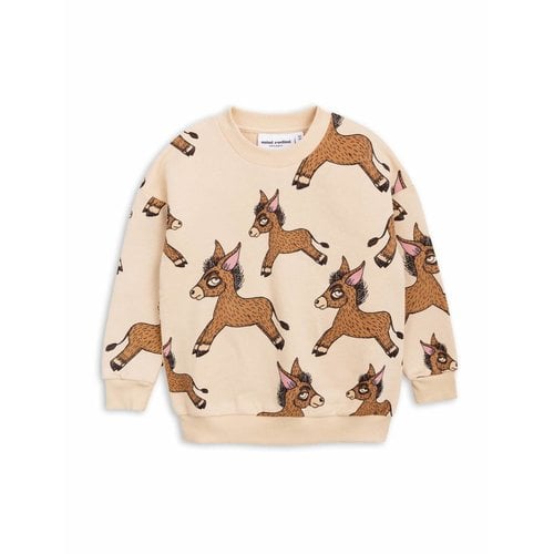 Mini Rodini Donkey AOP Sweatshirt trui Mini Rodini Donkey AOP Sweatshirt trui