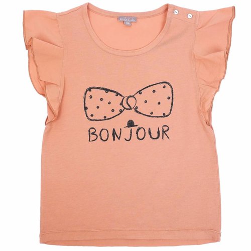 Emile et Ida Tee Shirt Sable Bonjour Emile et Ida Tee Shirt Sable Bonjour