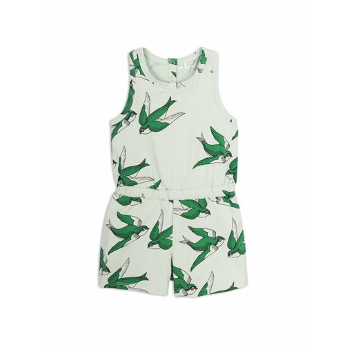 Mini Rodini Swallows Summersuit Green Mini Rodini Swallows Summersuit Green