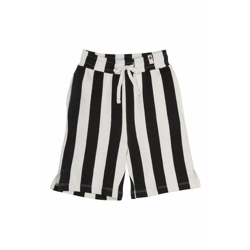 Popupshop Sweat Shorts Stripe Black/Off white Popupshop Sweat Shorts Stripe Black/Off white