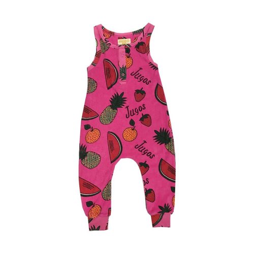 Hugo Loves Tiki Long Leg Terry Romper Fruit Hugo Loves Tiki Long Leg Terry Romper Fruit