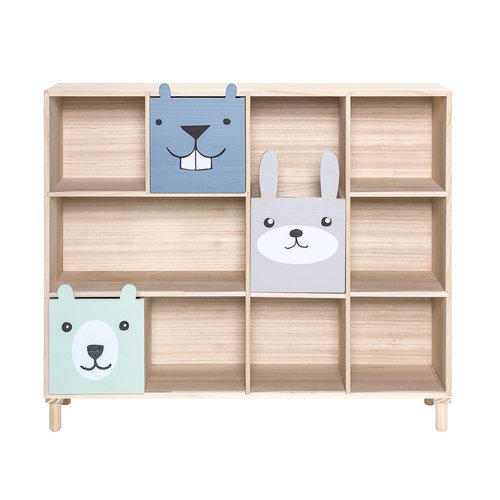 Bloomingville Mini Bookcase w/Drawers Blue Bloomingville Mini Bookcase w/Drawers Blue