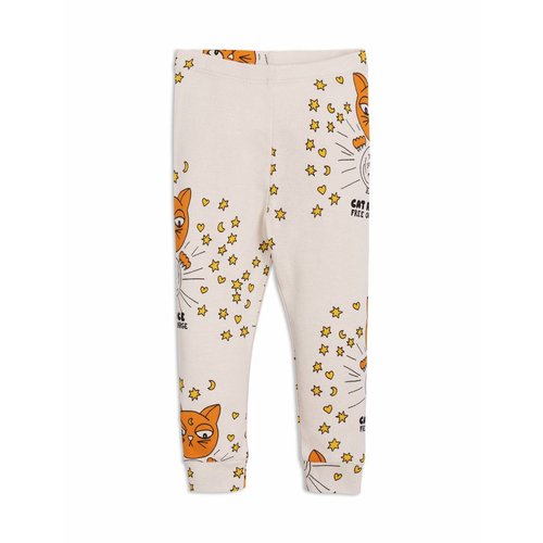 Mini Rodini Cat Advice Leggings Beige Mini Rodini Cat Advice Leggings Beige