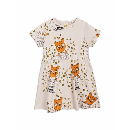 Mini Rodini Cat Advice SS Dress Beige Mini Rodini Cat Advice SS Dress Beige