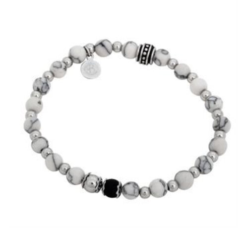 By Billgren Bracelet White Black Silver