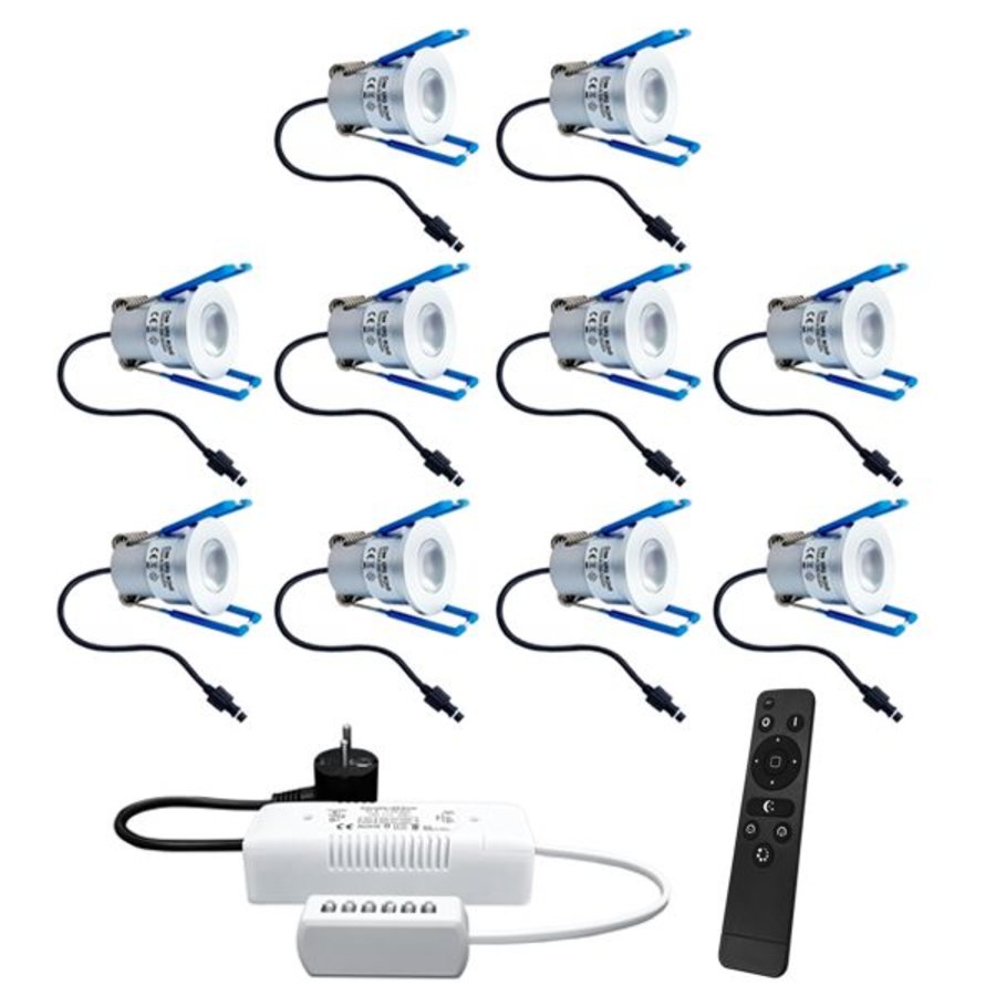 Milano Cree LED Einbaustrahler Set 10 x 3 Watt dimmbar
