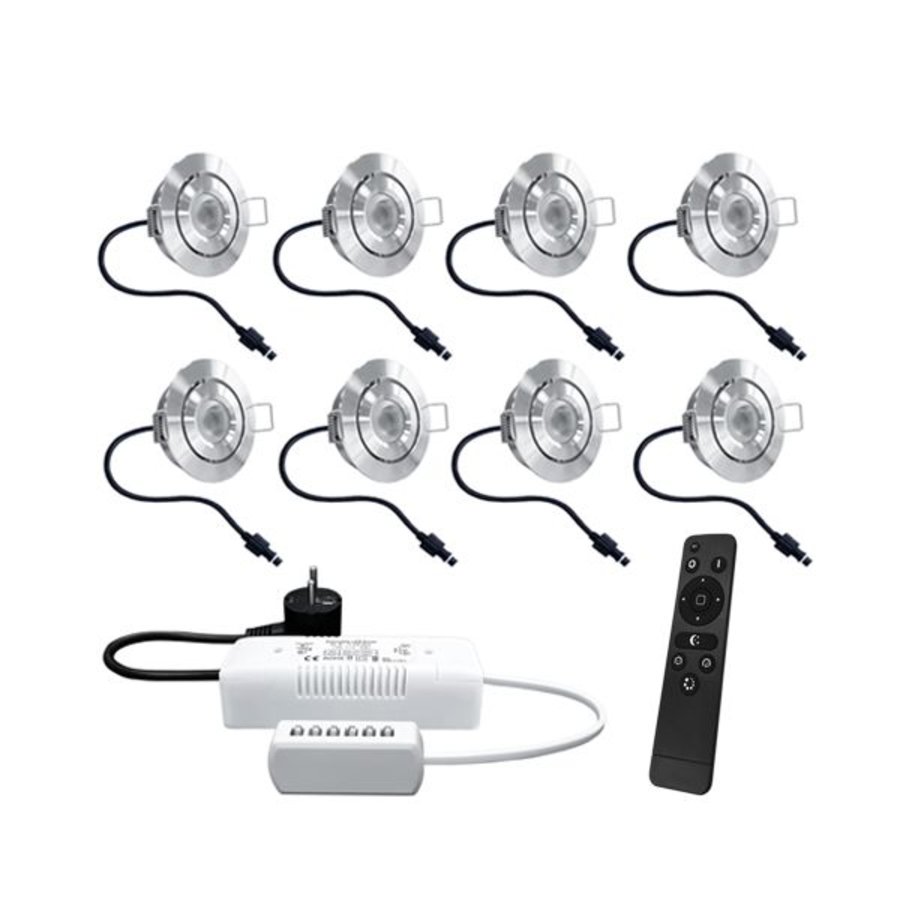 Lavanto Cree LED Einbaustrahler Set 8 x 3 Watt Kippbar