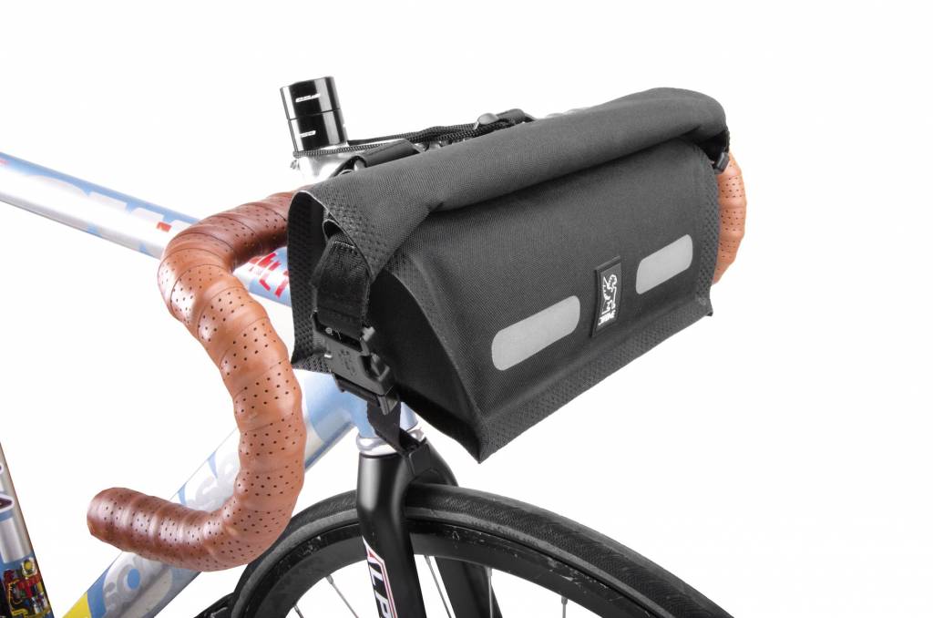 Chrome Industries Knurled Handlebar Bag Black Simple Bike Chrome Industries Knurled Handlebar Bag Black