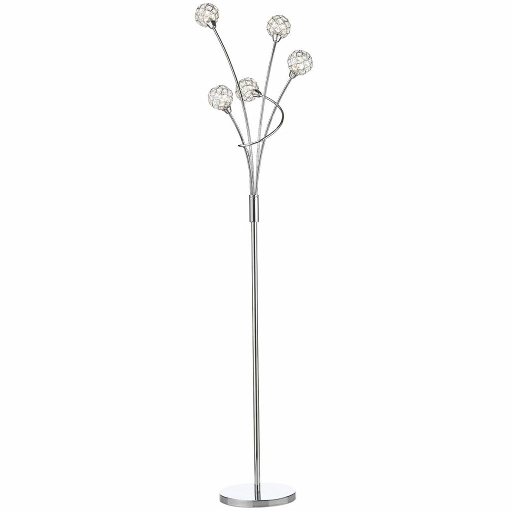 5 Light Beaded Ball Floor Lamp Polished Chrome Lightbox 5 Light Beaded Ball Floor Lamp Polished Chrome