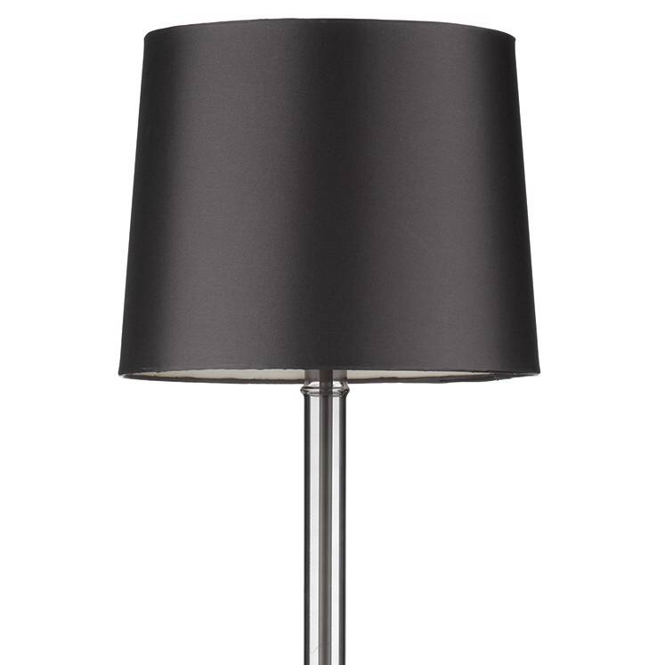 Smoked Glass Table Lamp With Grey Faux Silk Shade Lightbox Smoked Glass Table Lamp With Grey Faux Silk Shade