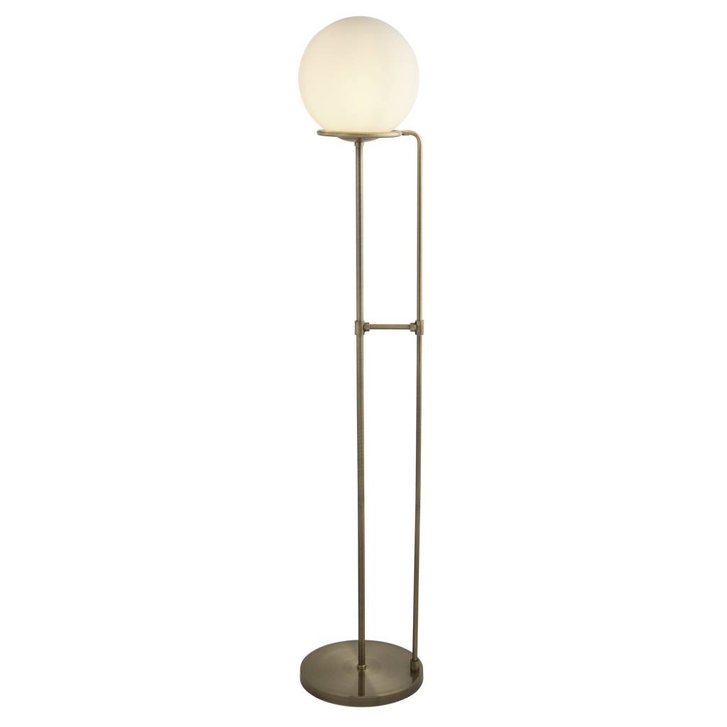 Kloden Opal Globe Floor Lamp Antique Brass Lightbox