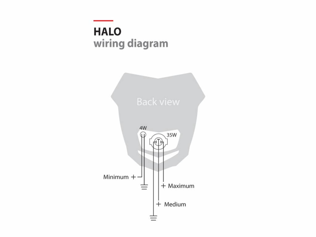 polisport halo headlight unit black red onlymx for cross Headlight Switch Wiring Diagram polisport halo headlight unit black red