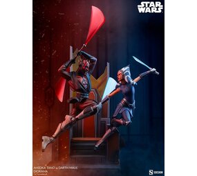 Sideshow Toys Star Wars: Ahsoka Tano vs Darth Maul Diorama