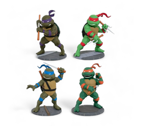 DIAMOND SELECT TOYS Teenage Mutant Ninja Turtles D-Formz Mini Figures 4-Pack SDCC 2023 Exclusive 5 cm