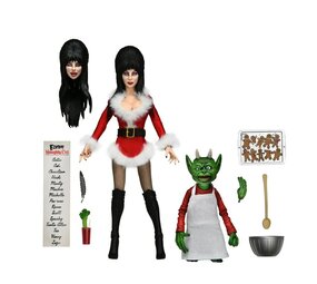 NECA Elvira: Very Scary Xmas Elvira 8 inch Clothed Action Figure