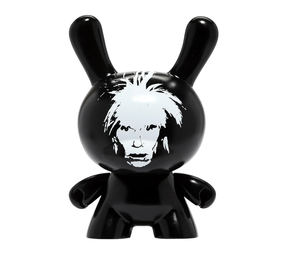 Kidrobot Andy Warhol: Fright Wig Self-Portrait Monochrome Edition 8 inch Dunny