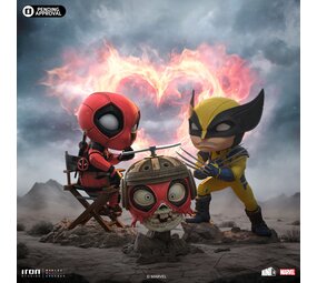 Iron Studios MiniCo - Deadpool & Wolverine - Deadpool, Wolverine en Headpool beeld